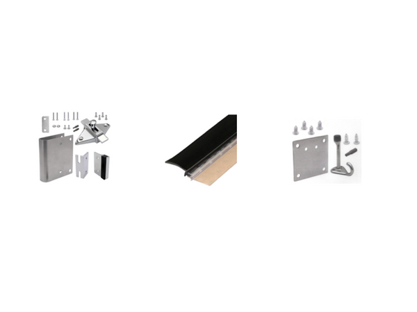 Restroom Stall Stainless Steel Door Hardware Kit, Left Hinge, Out Swing,  SD2-LH, Bathroom Stall Compartments