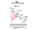 Chrome Plated Handicap Concealed Latch Assembly For Partition Doors - ADA Compliant - 1615