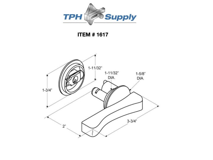 Toilet Compartment Chrome Plated Handicap Concealed Latch Set - ADA Compliant - 1617