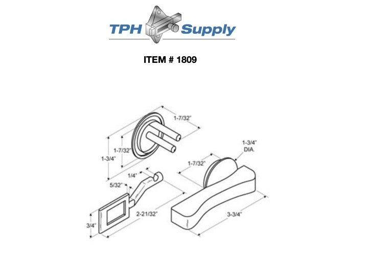 Chrome Plated, Concealed Latch For Steel Doors Flat Bar - ADA Compliant - 1809