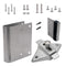 FIX-IT-KIT - Restroom Stall Door Stainless Steel Converts Concealed Latch to Slide Latch Operation Outswing 411169