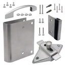 FIX-IT-KIT - Restroom Stall Door Satin Stainless Steel Converts Concealed Latch to Slide Latch Operation Outswing 411170