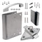 FIX-IT-KIT - Restroom Stall Door Satin Stainless Steel Converts Concealed Latch to Slide Latch Operation Outswing 411170