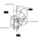 FIX-IT-KIT - Restroom Stall Door Satin Stainless Steel Converts Concealed Latch to Slide Latch Operation Outswing 411170