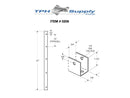 Stamped Stainless Steel, 57" Full Length "U" Bracket For 3/4" Material - 0206